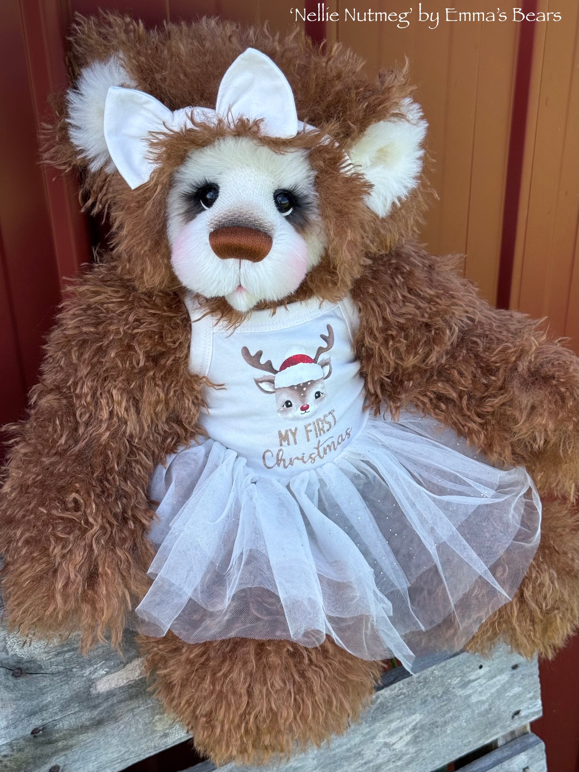 Nellie Nutmeg - 20" Christmas 2024 Artist Bear by Emma's Bears - OOAK