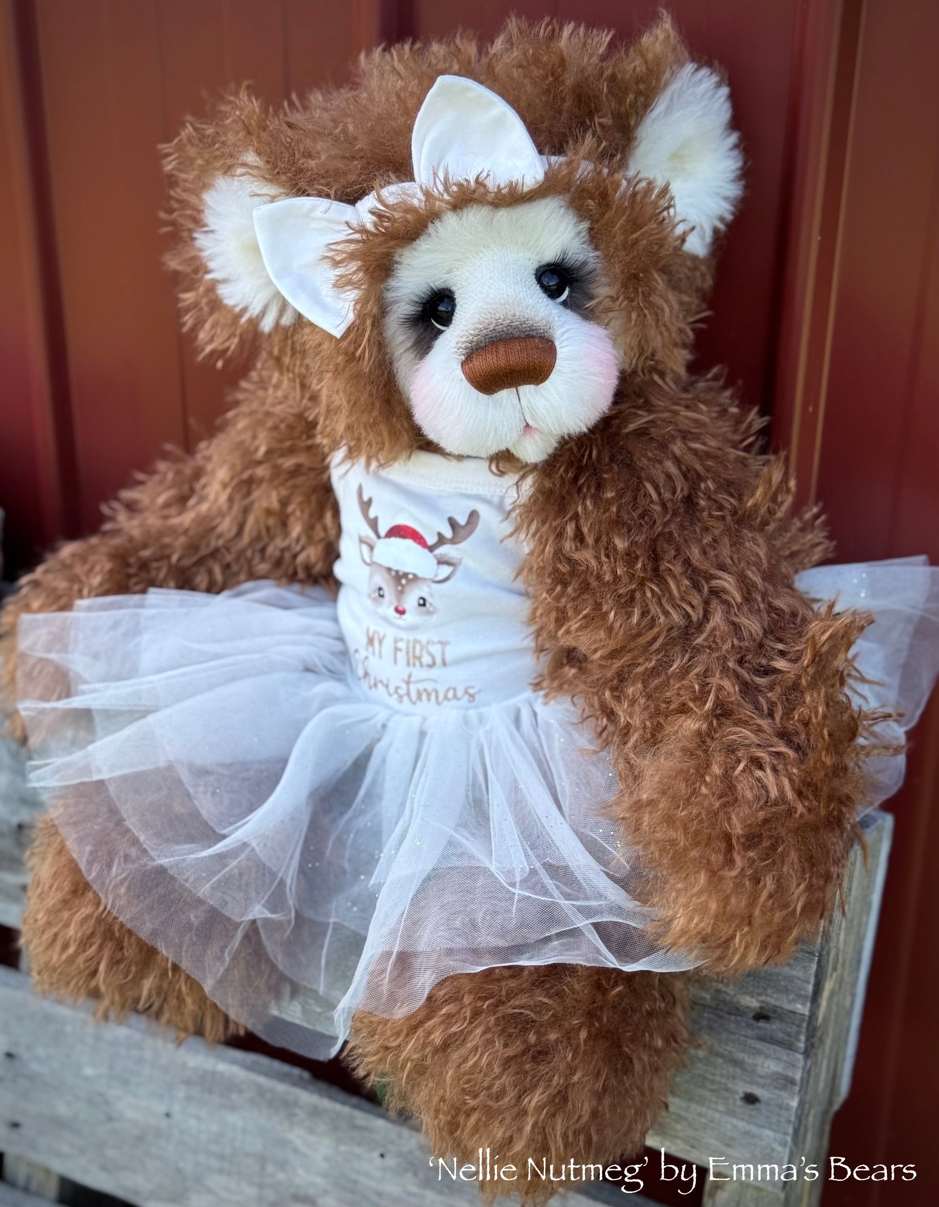 Nellie Nutmeg - 20" Christmas 2024 Artist Bear by Emma's Bears - OOAK