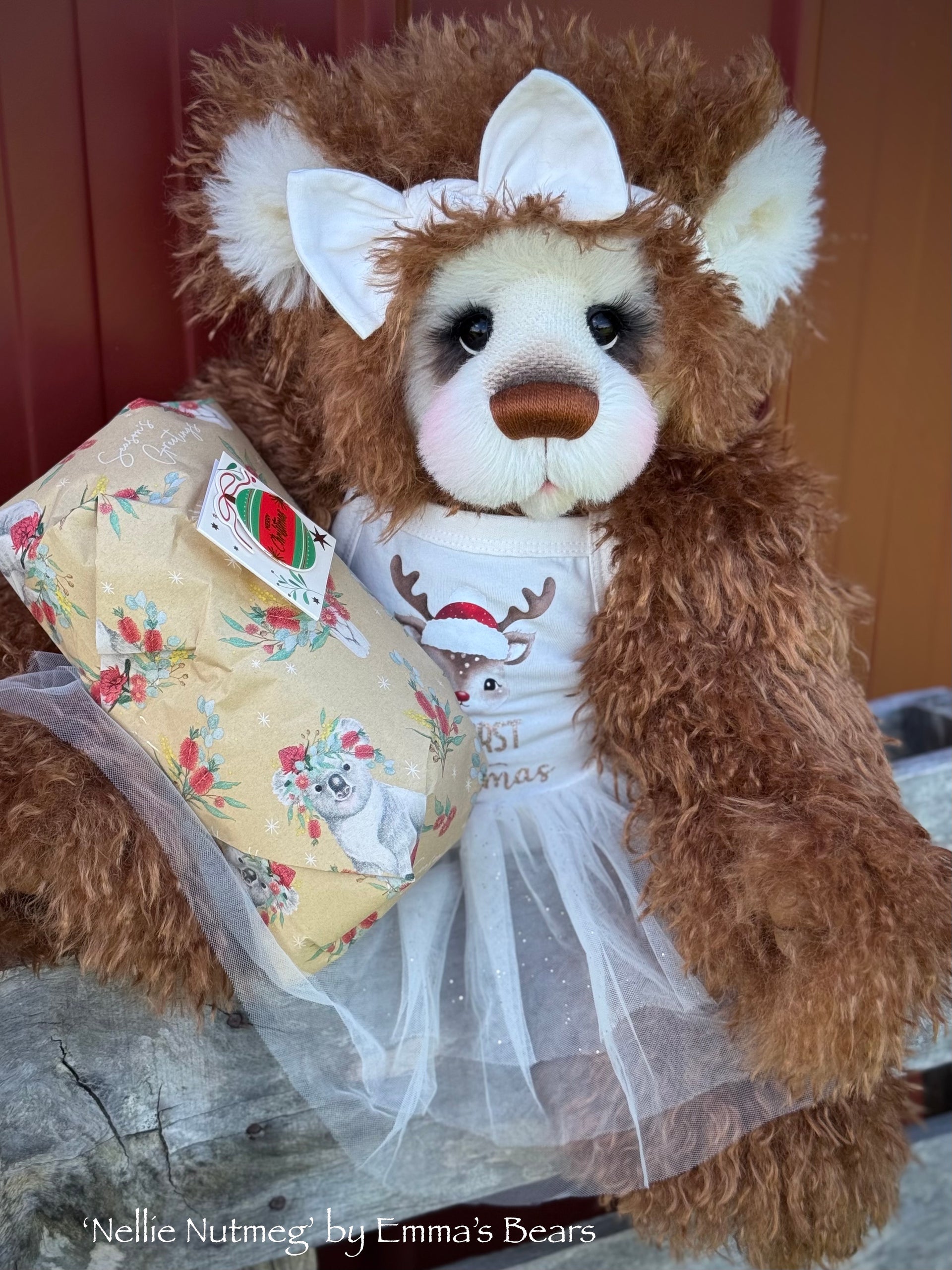 Nellie Nutmeg - 20" Christmas 2024 Artist Bear by Emma's Bears - OOAK