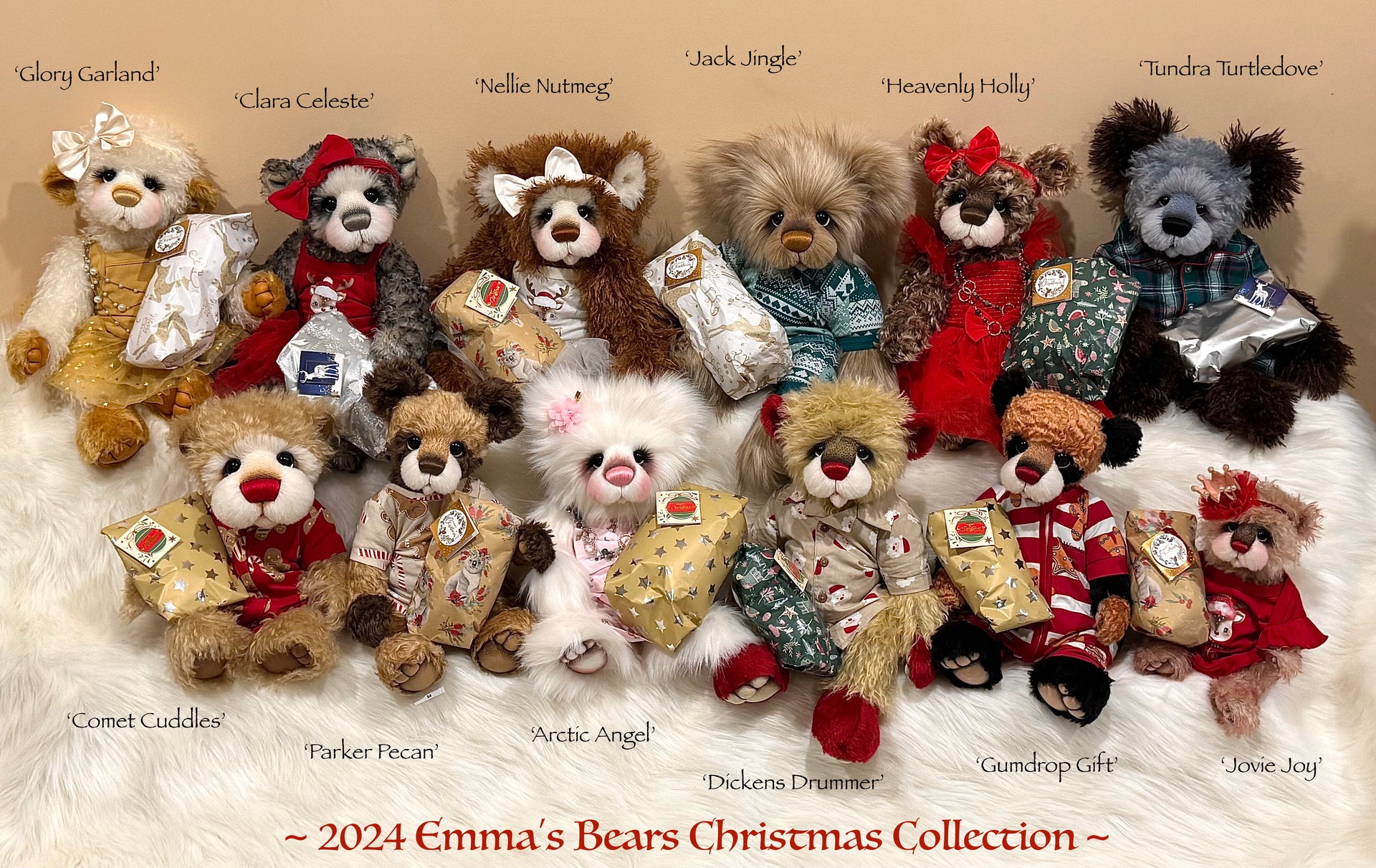 Parker Pecan - 19" Christmas 2024 Artist Bear by Emma's Bears - OOAK