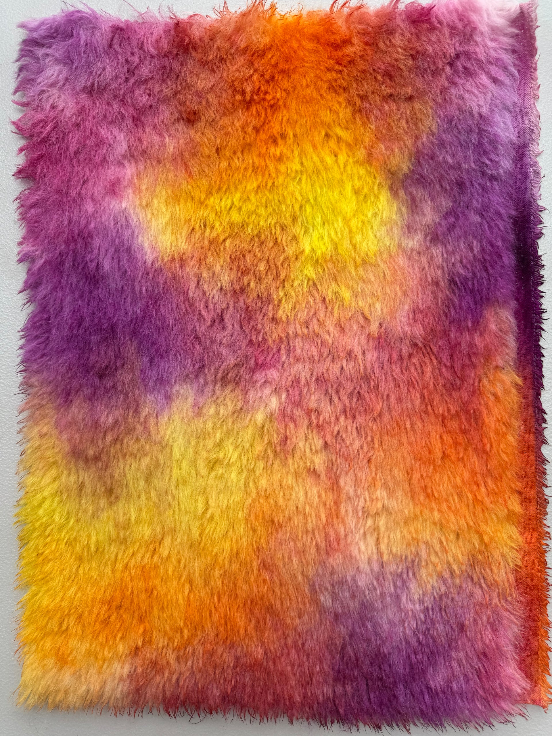 Long Alpaca - Hand Dyed Sunset Clouds - Fat 1/8m - DEC005