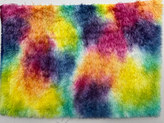 Long Alpaca - Hand Dyed Rainbow Clouds - Fat 1/4m - DEC009