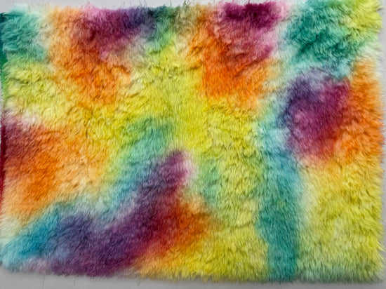 Long Alpaca - Hand Dyed Rainbow Joy - Fat 1/4m - DEC010