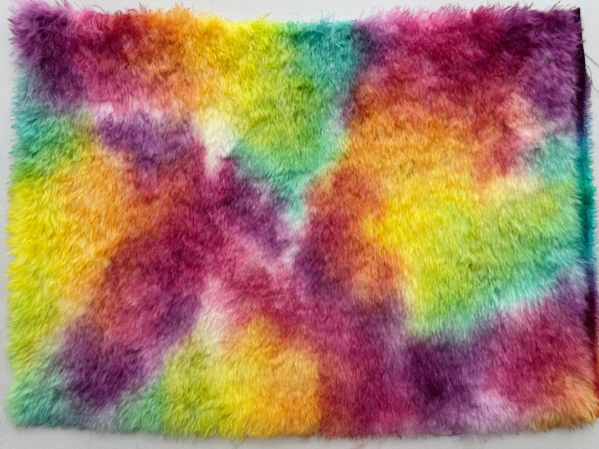 Long Alpaca - Hand Dyed Rainbow Cupcake - Fat 1/4m - DEC012