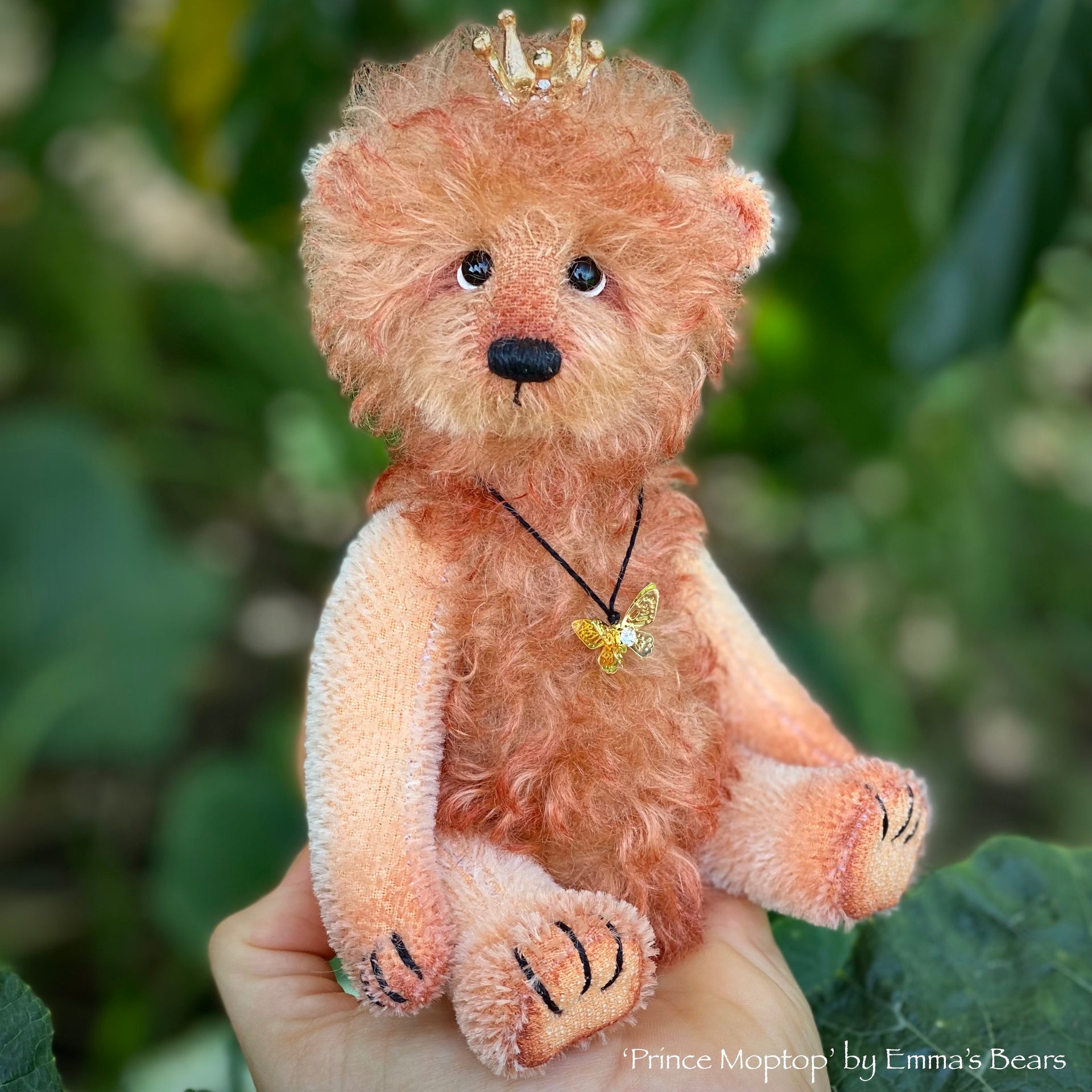 Prince Moptop - 8" Two Tone Mohair Artist Bear by Emma's Bears - OOAK