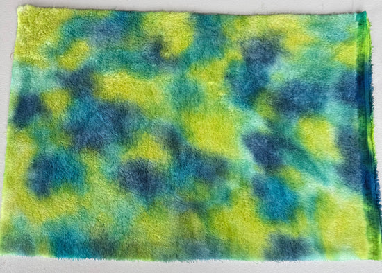 10mm Alpaca  - Hand Dyed Lime Splash - Fat 1/4m  - DEC068