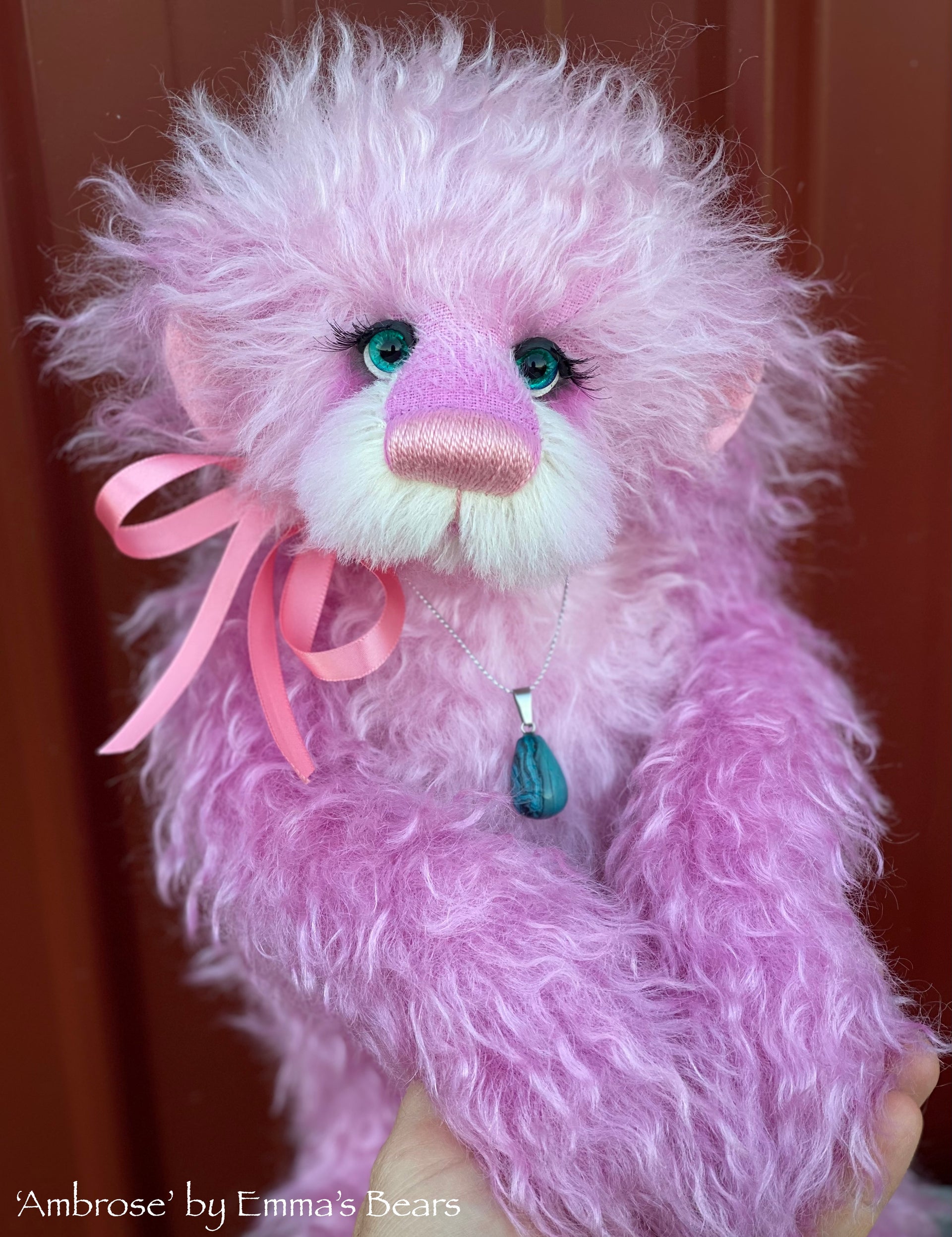 Ambrose - 13" Hand-Dyed Curlylocks Mohair Bear by Emma's Bears - OOAK