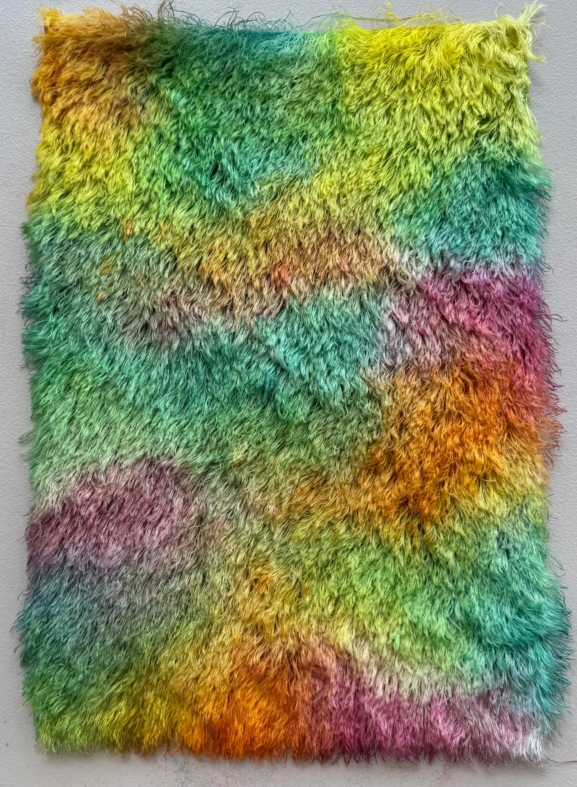 25mm String Mohair - Hand Dyed Flower Bed - Fat 1/8m - DEC119