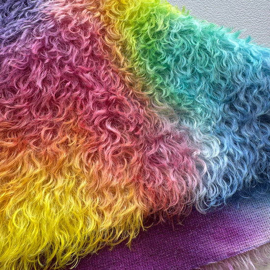 Bianca Mohair - Hand Dyed Rainbow Clouds - Fat 1/8m - DEC132