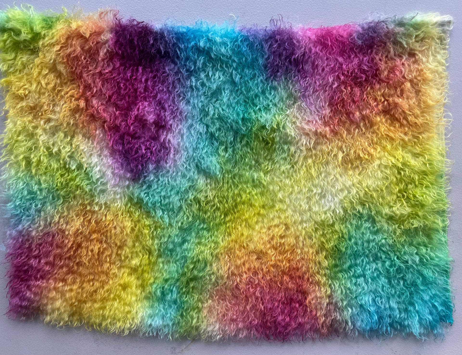 Curlylocks Mohair - Hand Dyed Happy Rainbow - Fat 1/4m - DEC153