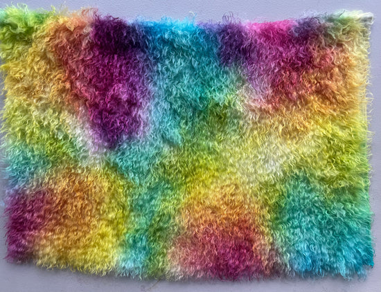 Curlylocks Mohair - Hand Dyed Happy Rainbow - Fat 1/4m - DEC153