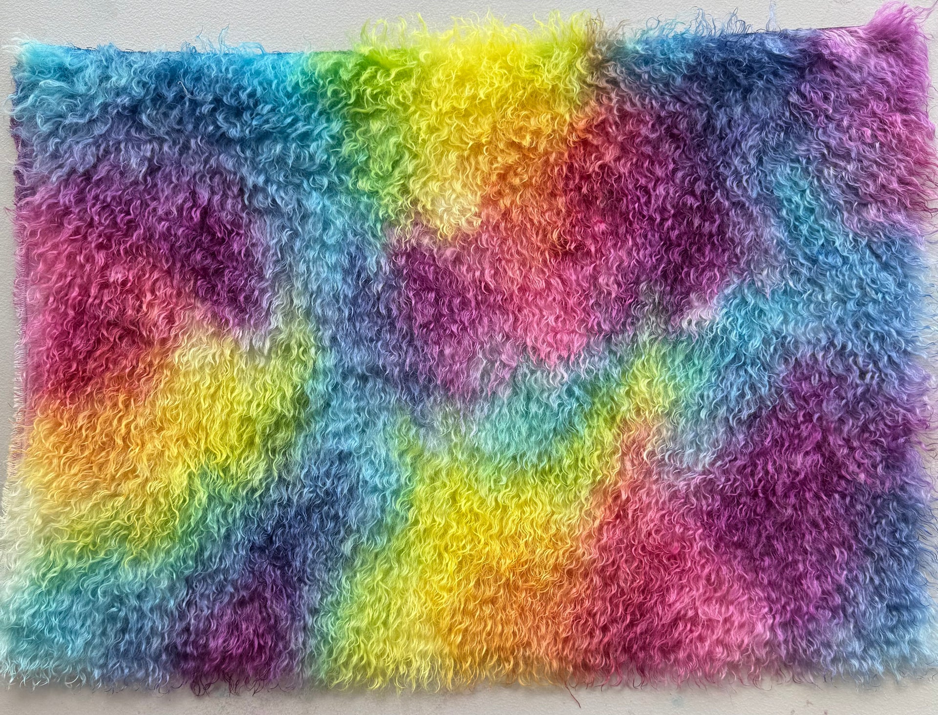 Curlylocks Mohair - Hand Dyed Princess Rainbow - Fat 1/4m - DEC155