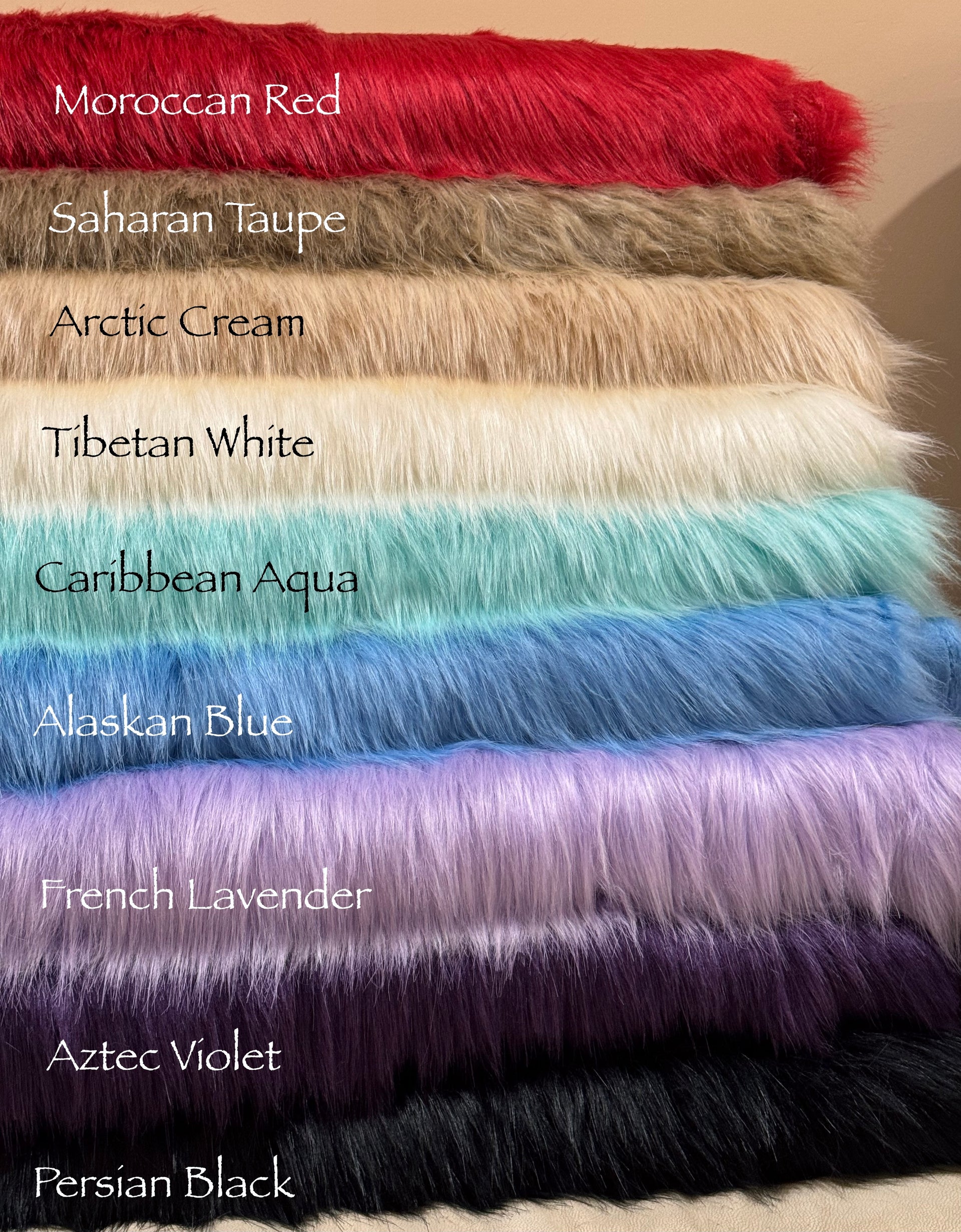 CARIBBEAN AQUA - Luxury Faux Fur - 2025 Range