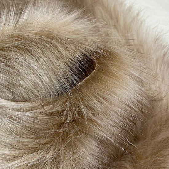 Latte Brown Luxury Long Pile Shaggy Faux Fur Fabric (4) – Fashion