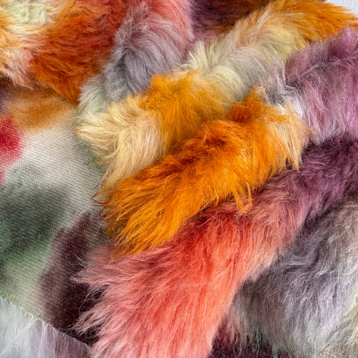 Long Alpaca - Hand Dyed Autumn Leaves - Fat 1/8m - SEP002