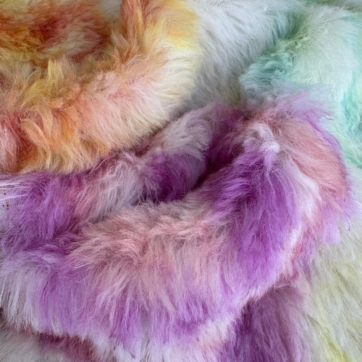 Long Alpaca - Hand Dyed Fairy Rings - Fat 1/8m - SEP003