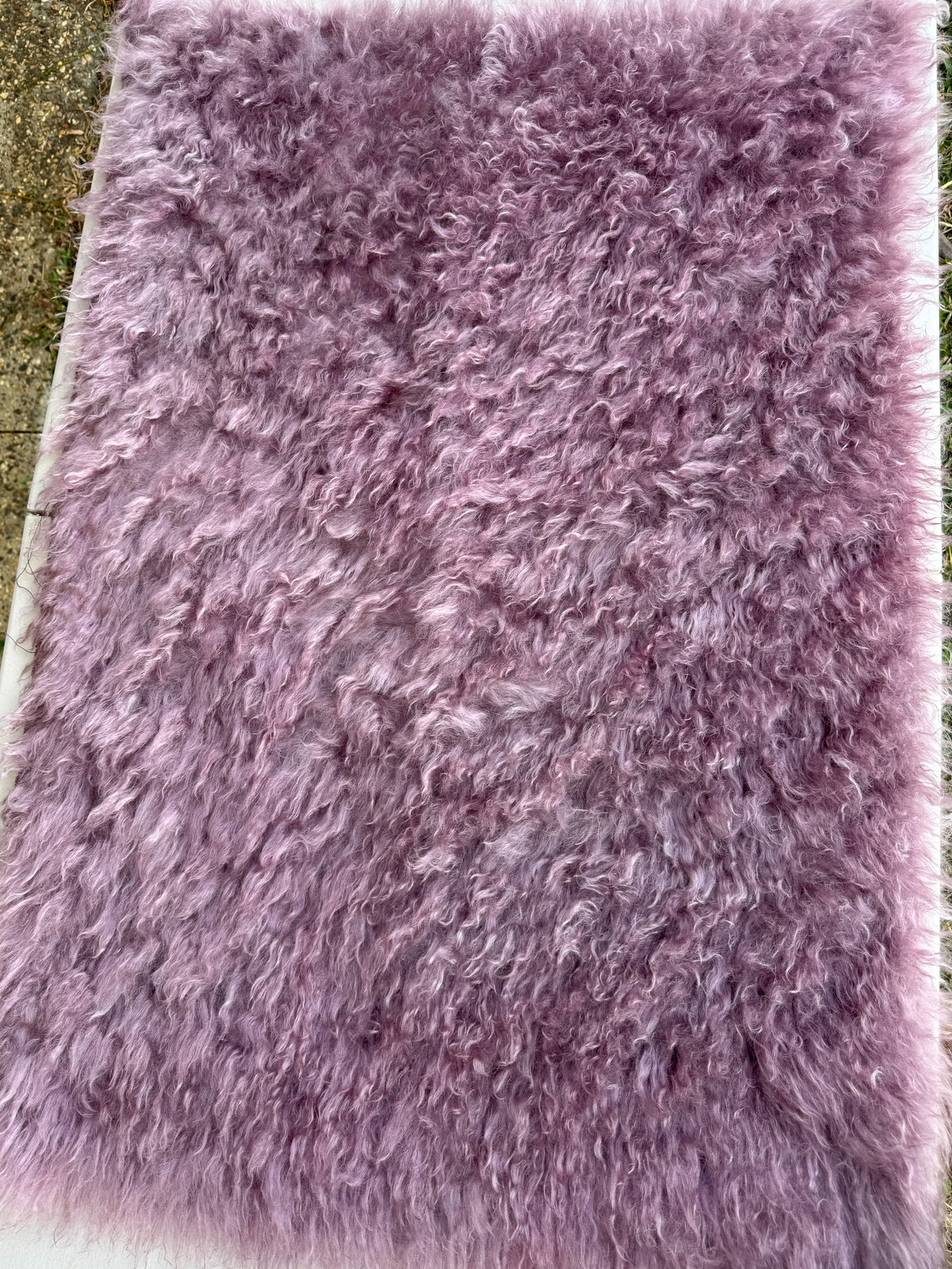 Super Long Pile 70mm Mohair - Hand Dyed Smokey Orchid - Fat 1/2m - SEP007