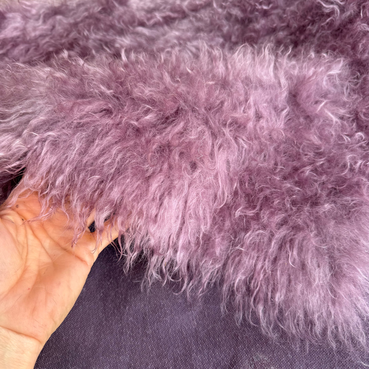 Super Long Pile 70mm Mohair - Hand Dyed Smokey Orchid - Fat 1/2m - SEP007