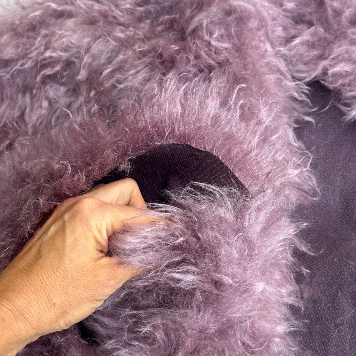 Super Long Pile 70mm Mohair - Hand Dyed Smokey Orchid - Fat 1/2m - SEP007