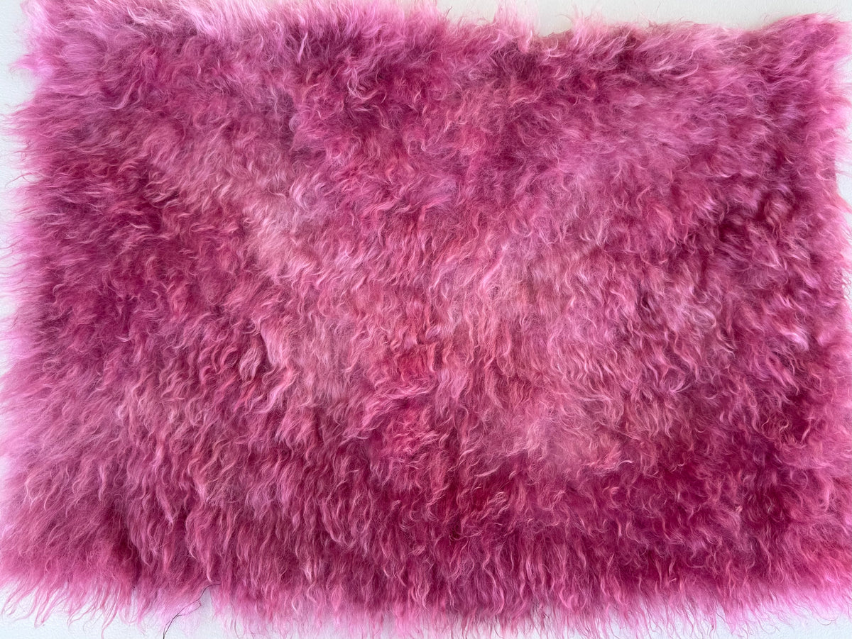 Super Long Pile 70mm Mohair - Hand Dyed Rose Blush Batik - Fat 1/4m - SEP008
