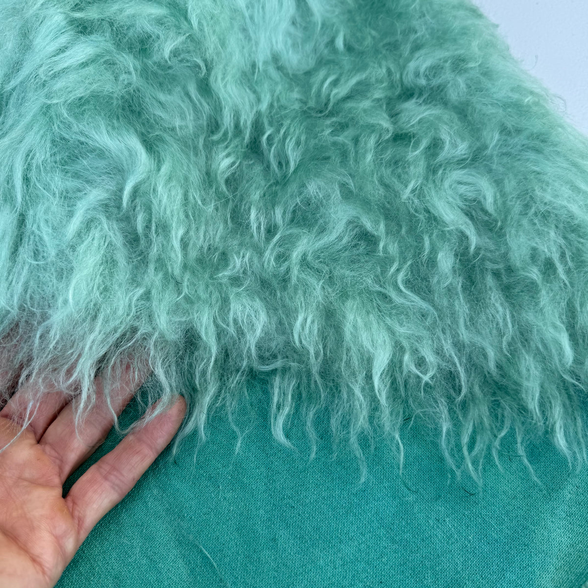 Super Long Pile 70mm Mohair - Hand Dyed Sage Green - Fat 1/4m - SEP014