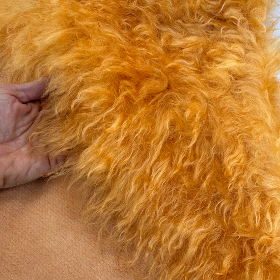 Super Long Pile 70mm Mohair - Hand Dyed Apricot Compote - Fat 1/4m - SEP015