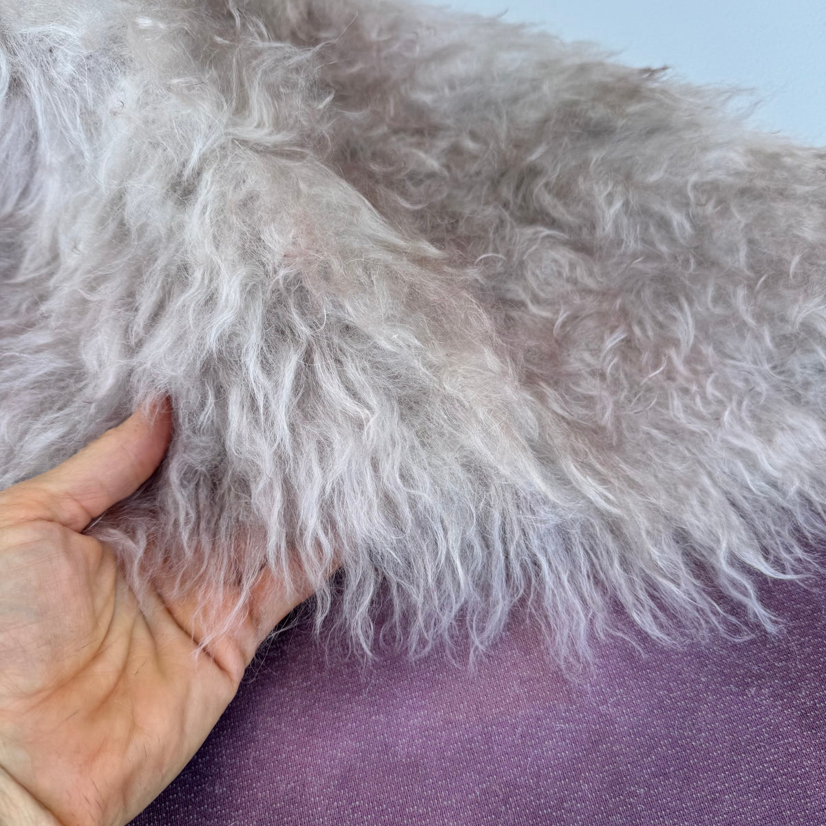 Super Long Pile 70mm Mohair - Hand Dyed Mushroom Taupe - Fat 1/4m - SEP020
