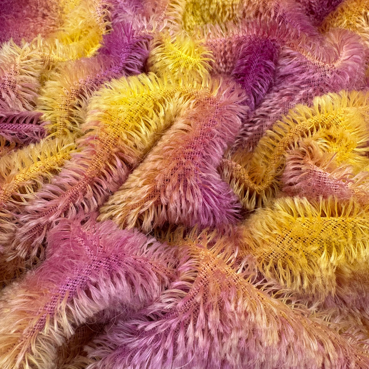 Short 9mm String Mohair - Hand Dyed Strawberry Swirl - Fat 1/4m - SEP036