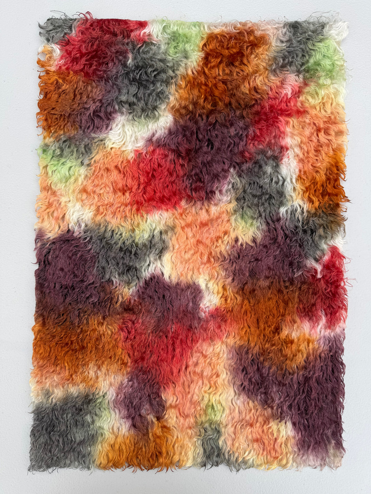Swirled Mohair/Viscose - Hand Dyed Autumn Leaves - Fat 1/8m - SEP038