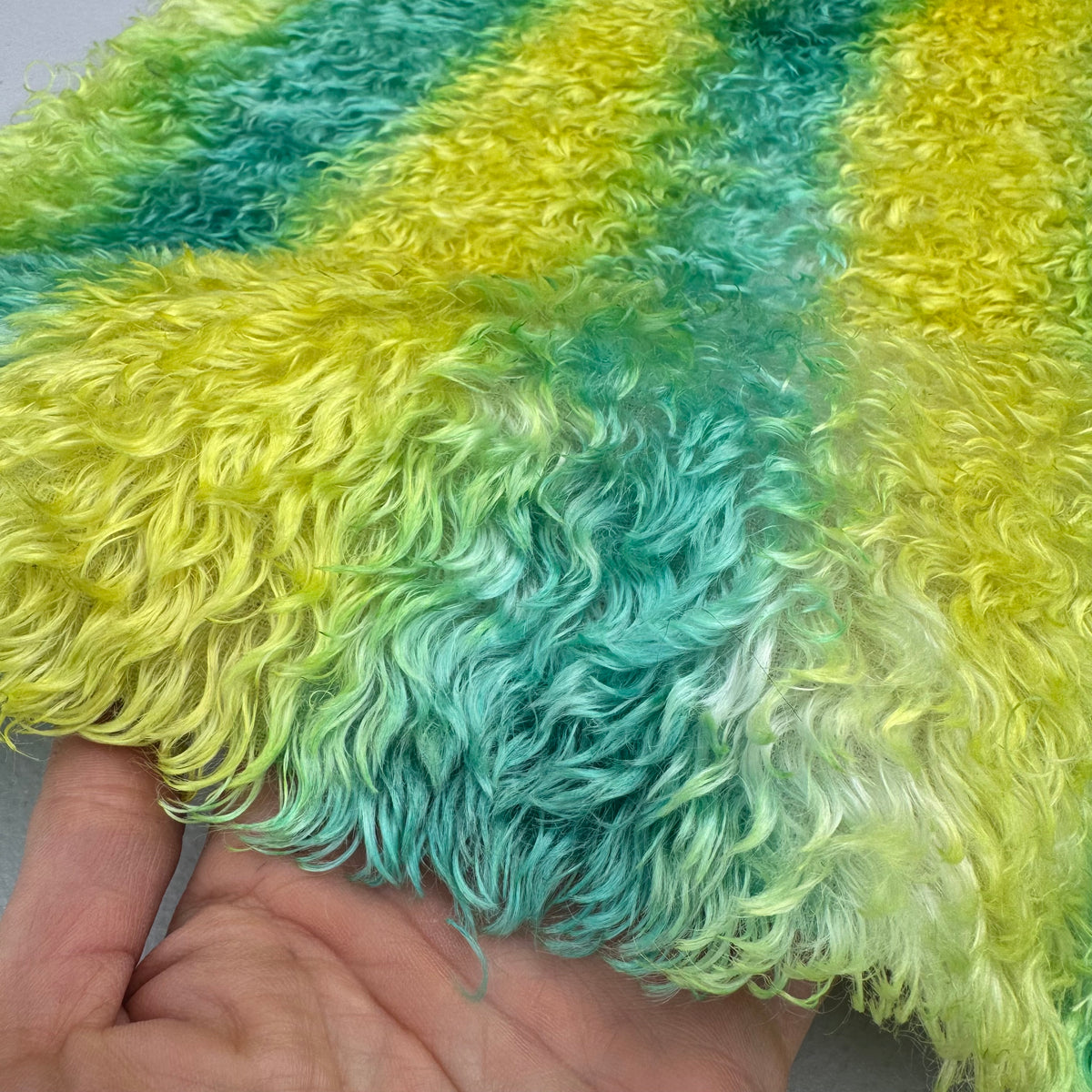 Swirled Mohair/Viscose - Hand Dyed Waterfall - Fat 1/8m - SEP039