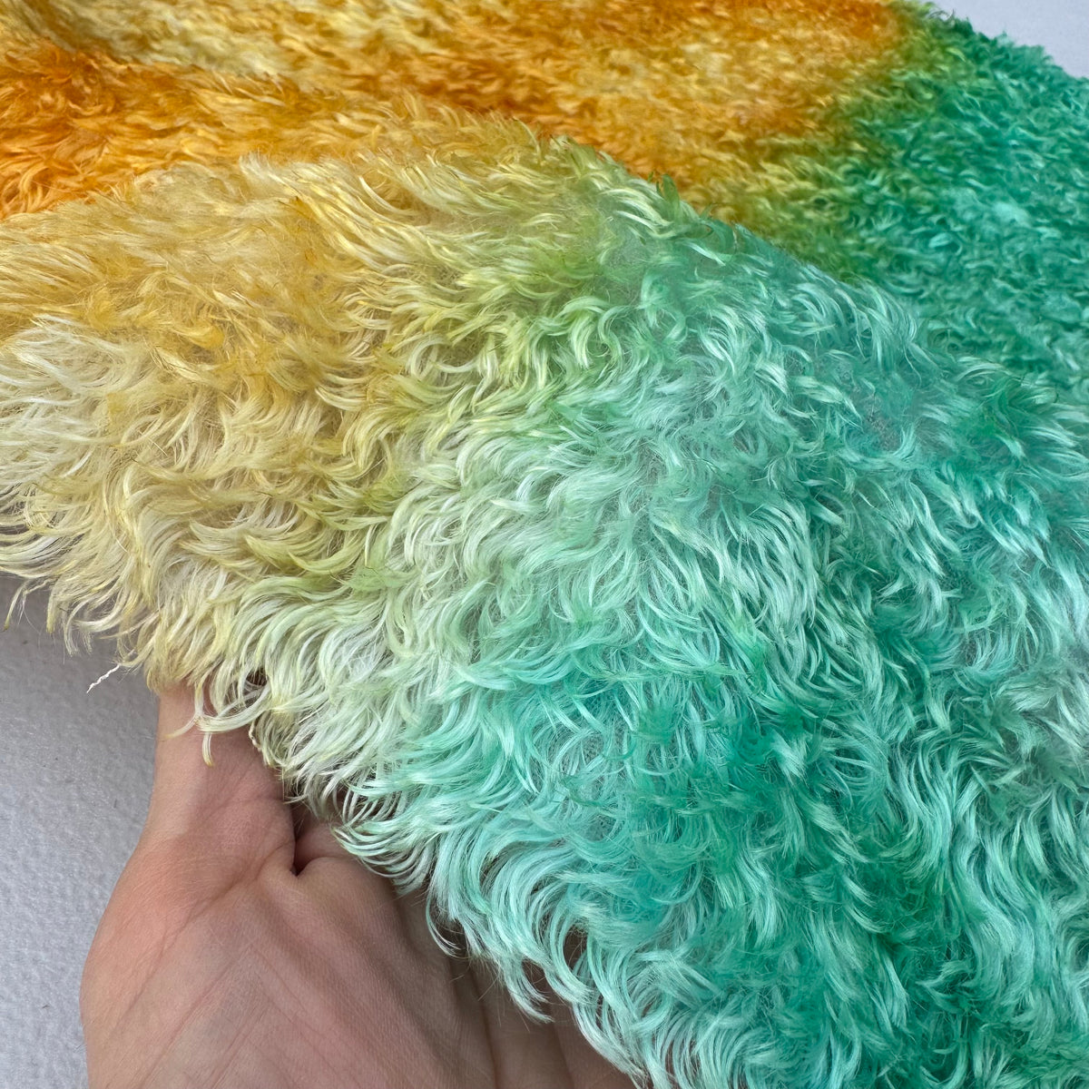 Swirled Mohair/Viscose - Hand Dyed Sand and Sea - Fat 1/4m - SEP044