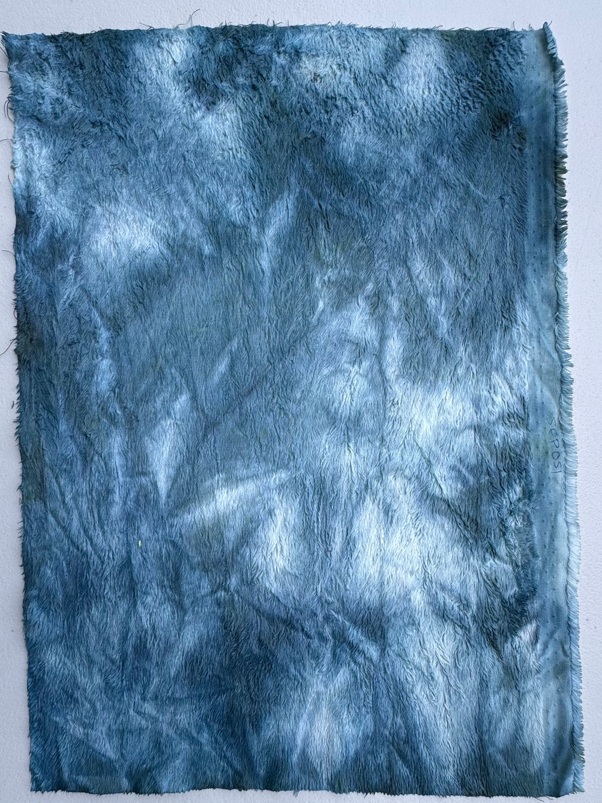 Standard Viscose - Hand Dyed Stormy Teal Batik - Fat 1/8m - SEP051