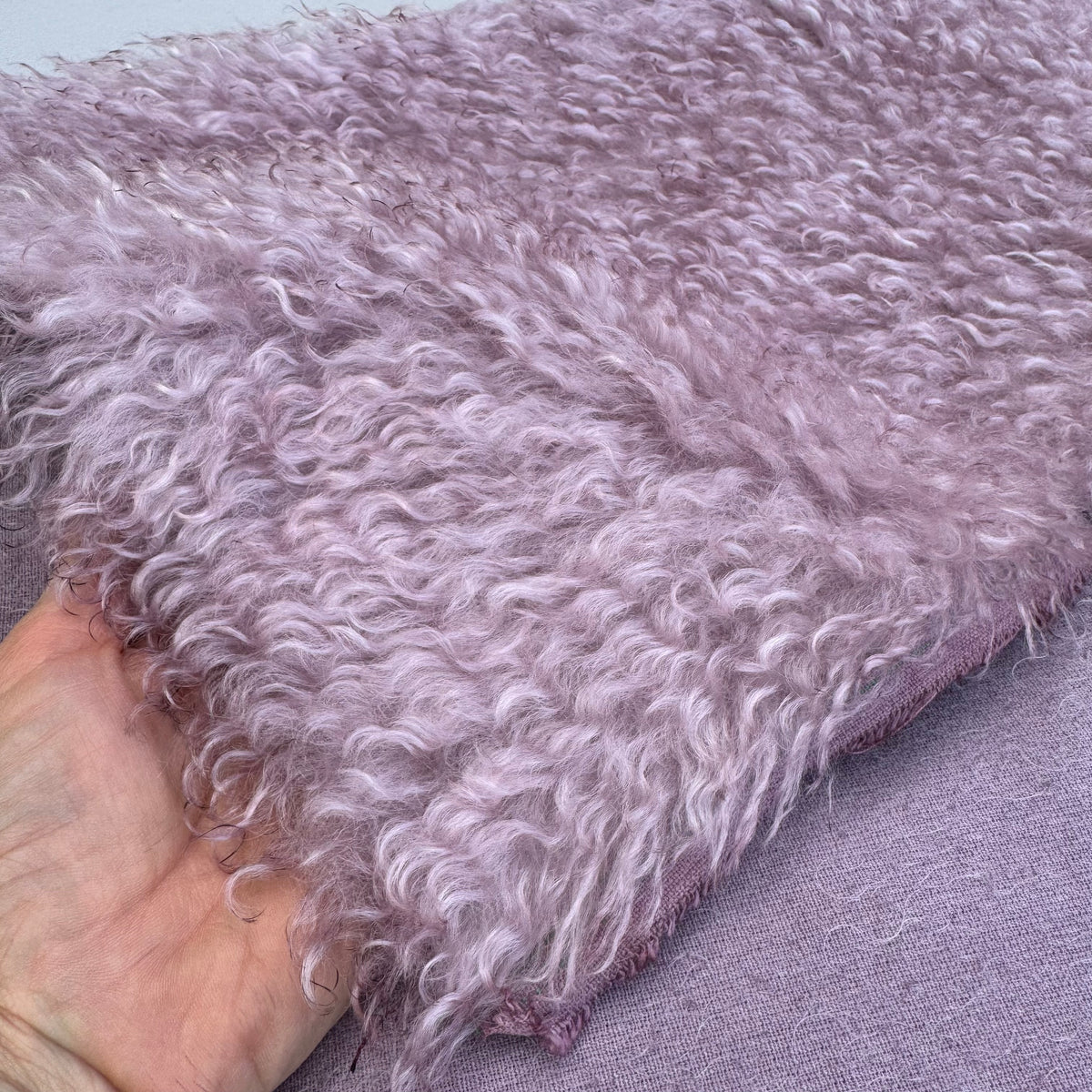Curlylocks Mohair - Hand Dyed Mushroom Blush - Fat 1/4m - SEP078