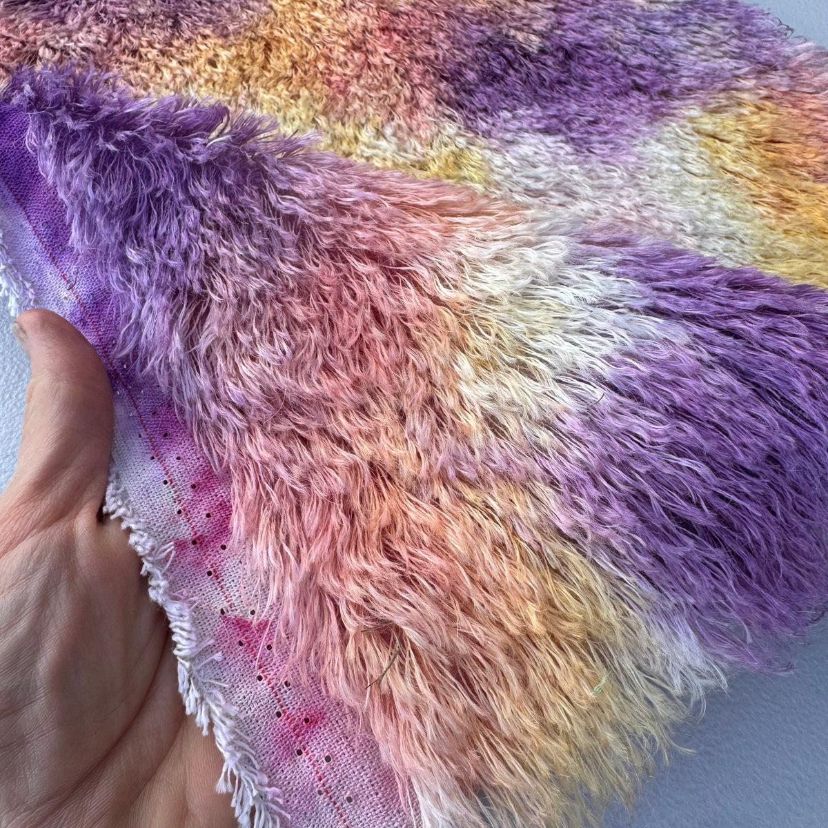 25mm String Mohair - Hand Dyed Sunset Clouds - Fat 1/8m - SEP088