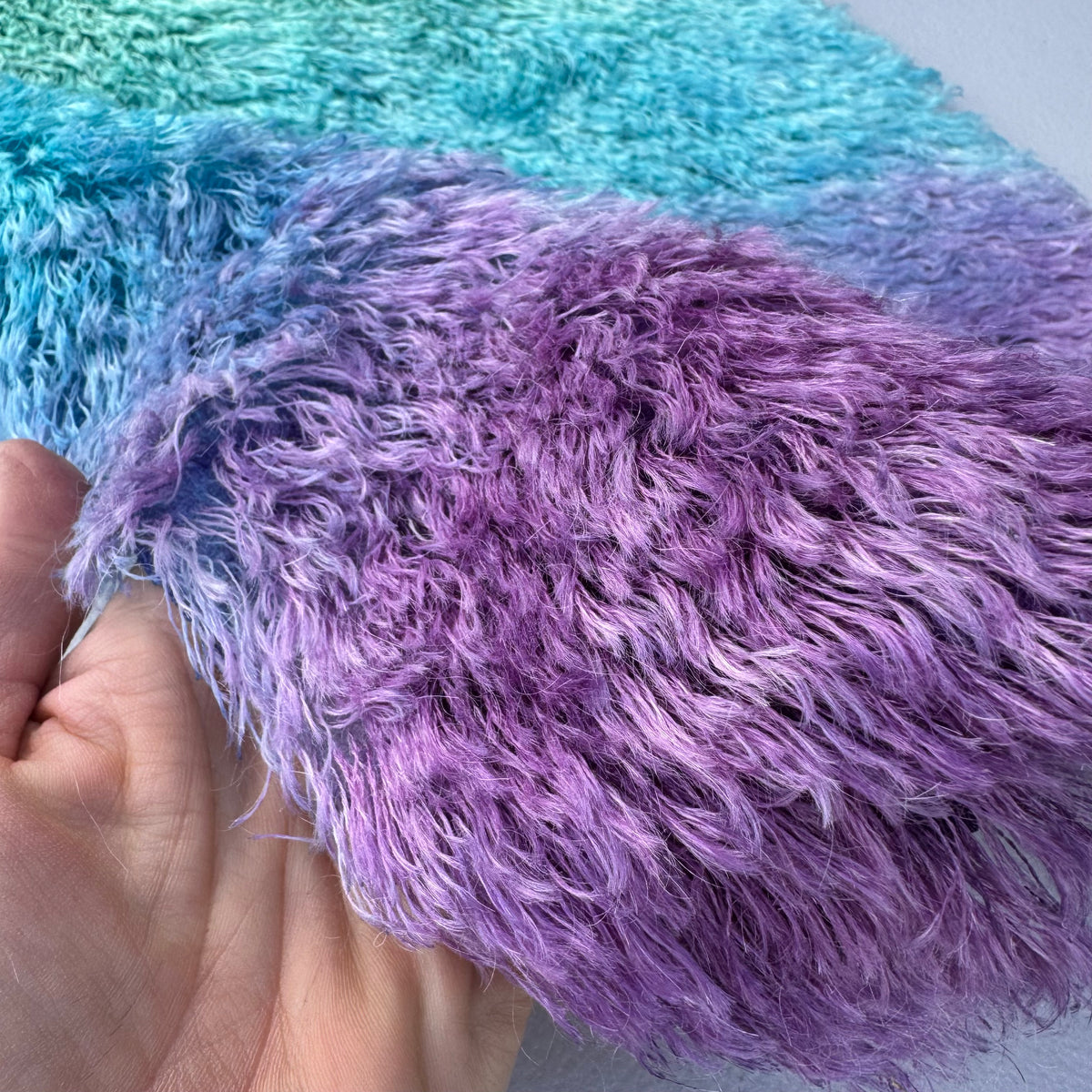 25mm String Mohair - Hand Dyed Blue Lagoon - Fat 1/8m - SEP089