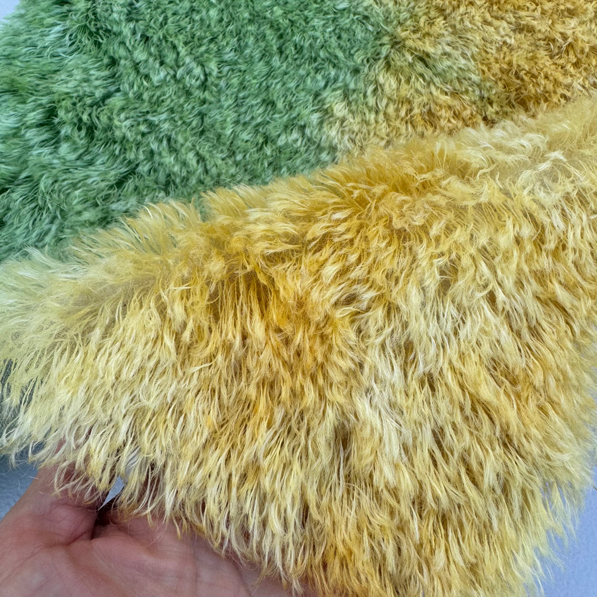 25mm String Mohair - Hand Dyed Green and Gold - Fat 1/8m - SEP097