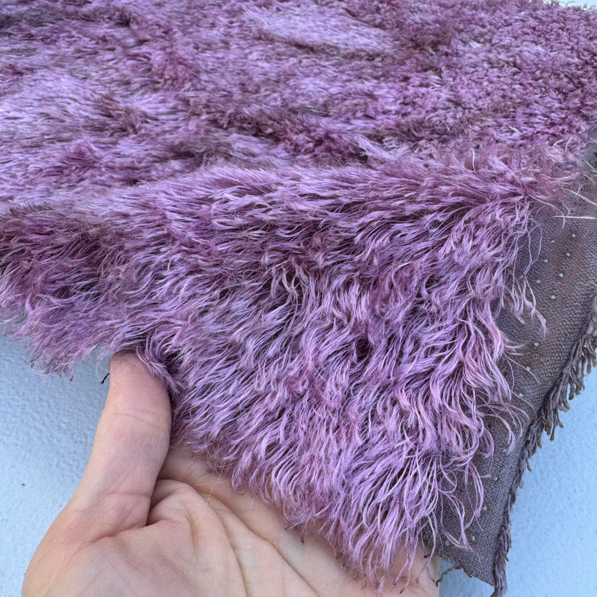 25mm String Mohair - Hand Dyed Smokey Orchid - Fat 1/4m - SEP101