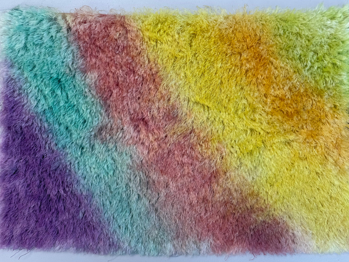 25mm String Mohair - Hand Dyed Pastel Rainbow - Fat 1/4m - SEP104