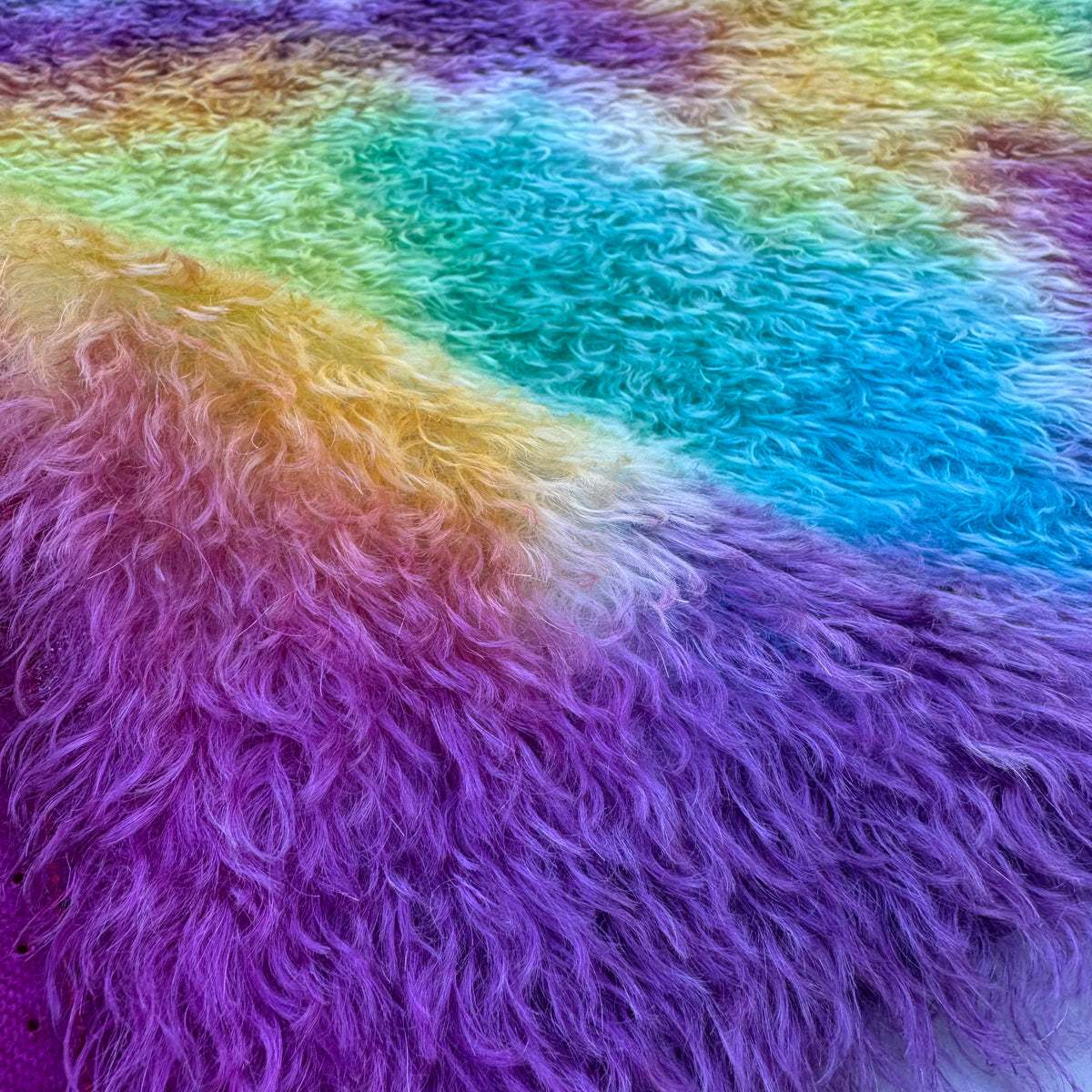 Bianca Mohair - Hand Dyed Rainbow Clouds - Fat 1/4m - SEP122