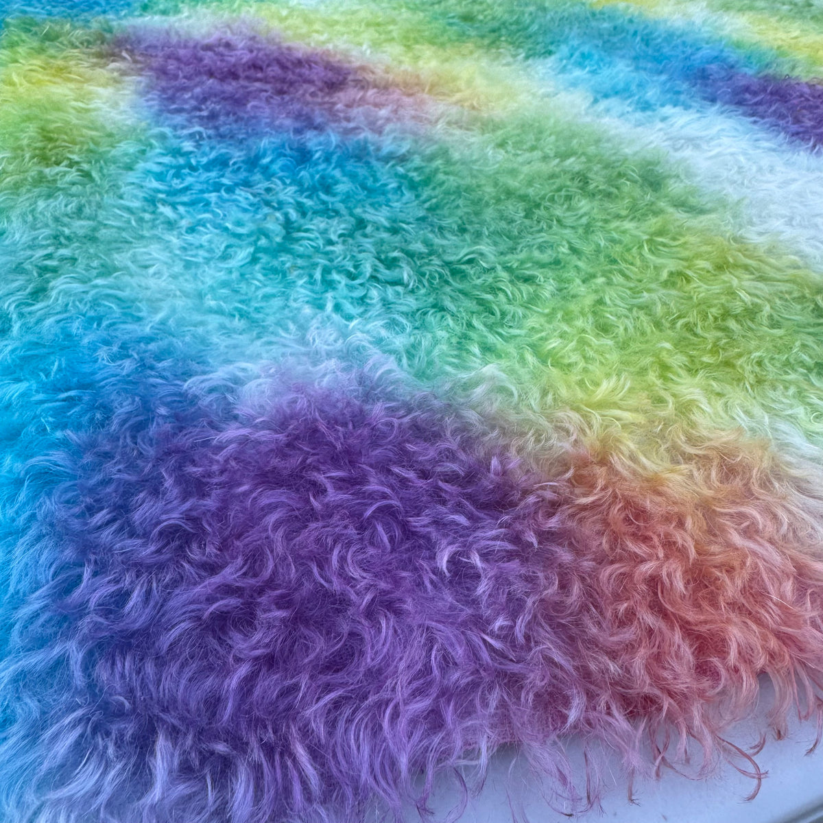 Bianca Mohair - Hand Dyed Rainbow Clouds - Fat 1/2m - SEP125