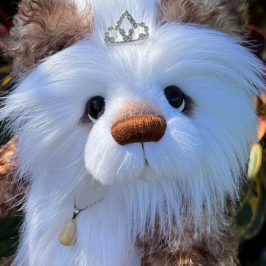Bellflower Mello - 12" kid mohair and luxury faux fur artist bear by Emma's Bears - OOAK