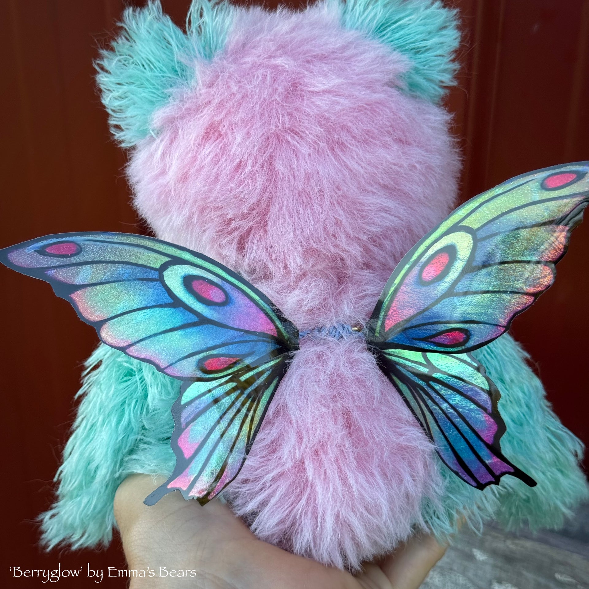 Berryglow - 9" Hand-dyed Mohair Artist Fairy Bear by Emma's Bears - OOAK