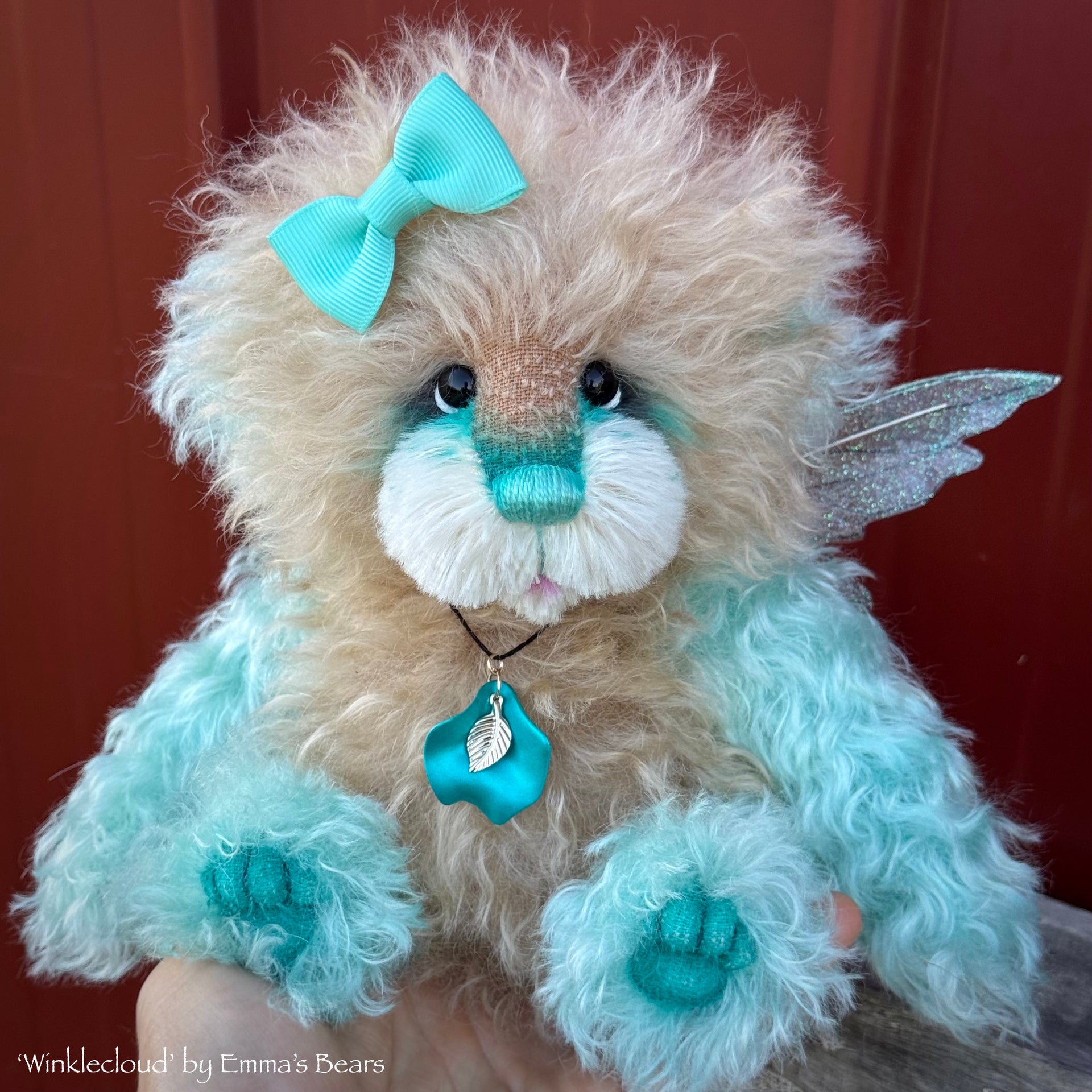 Winklecloud - 9" Hand-dyed Mohair Artist Fairy Bear by Emma's Bears - OOAK