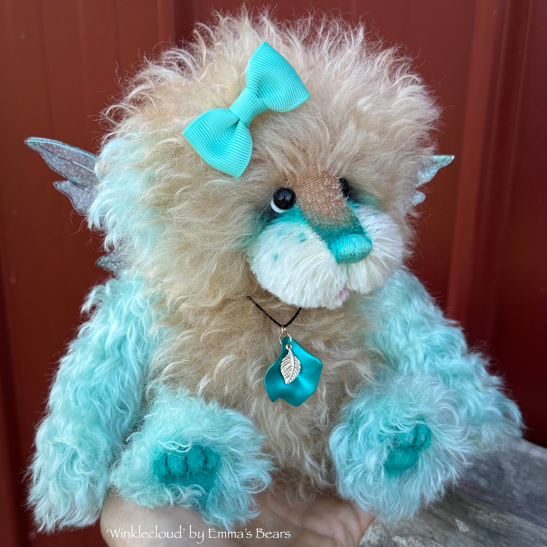 Winklecloud - 9" Hand-dyed Mohair Artist Fairy Bear by Emma's Bears - OOAK