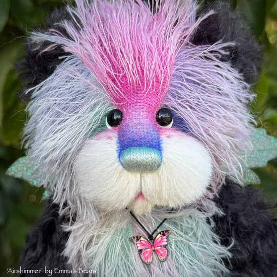 Airshimmer - 9" Hand-dyed Mohair Artist Fairy Bear by Emma's Bears - OOAK