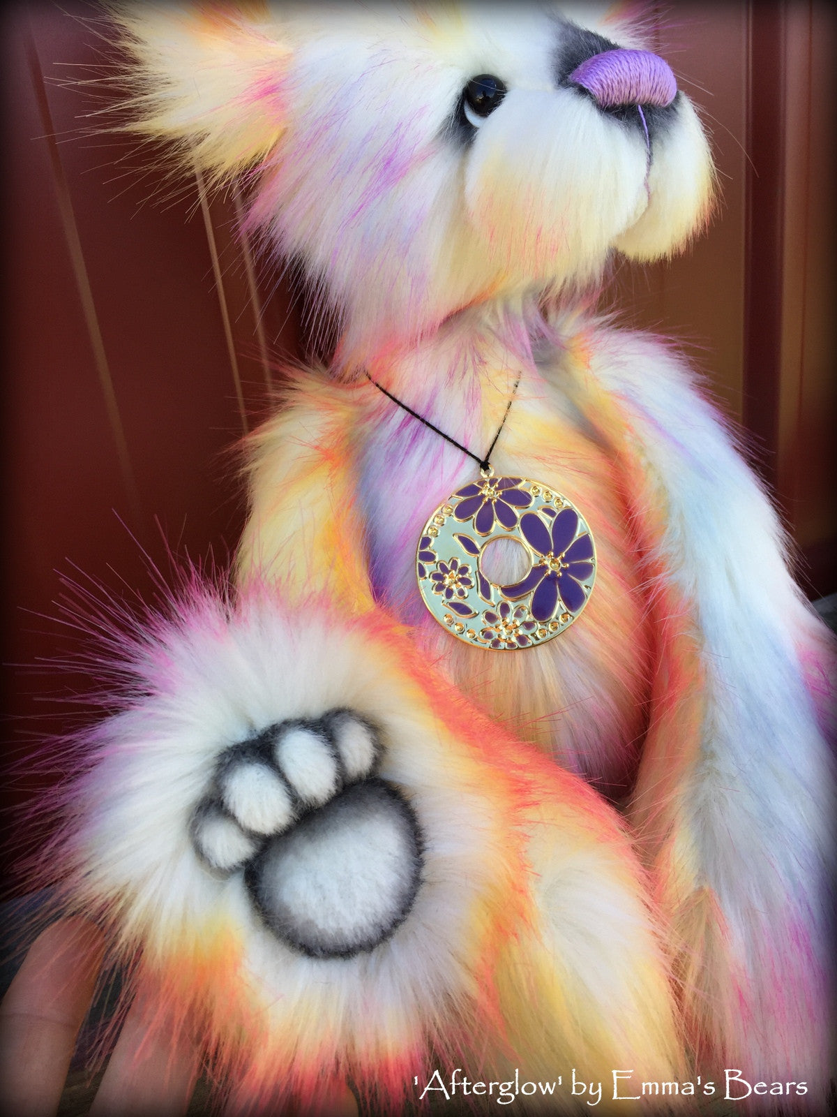 Afterglow - 17" skinny faux fur bear by Emmas Bears - OOAK