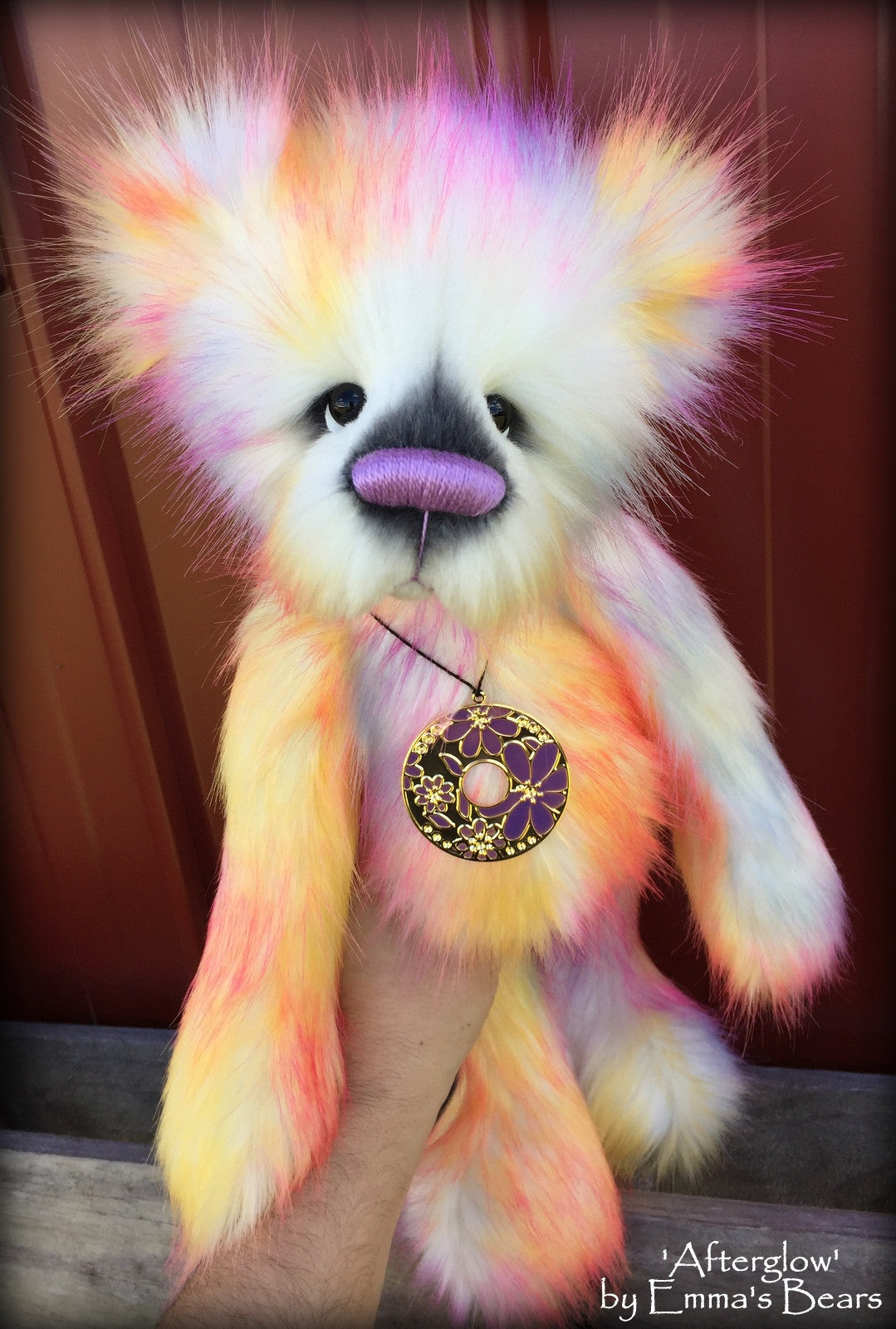 Afterglow - 17" skinny faux fur bear by Emmas Bears - OOAK