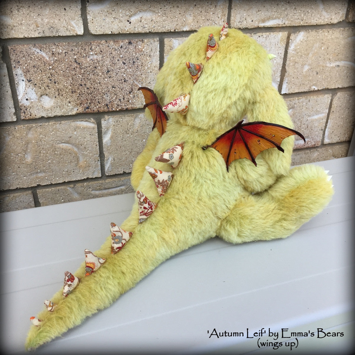 Autumn Leif DRAGON - 15in MOHAIR Artist Baby Dragon by Emmas Bears - OOAK