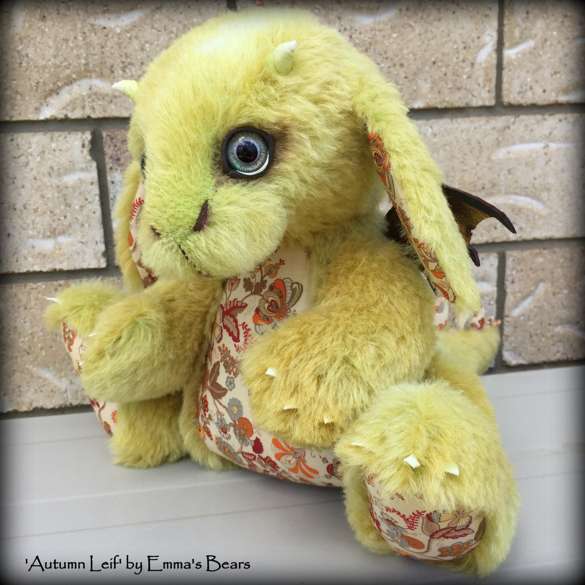 Autumn Leif DRAGON - 15in MOHAIR Artist Baby Dragon by Emmas Bears - OOAK