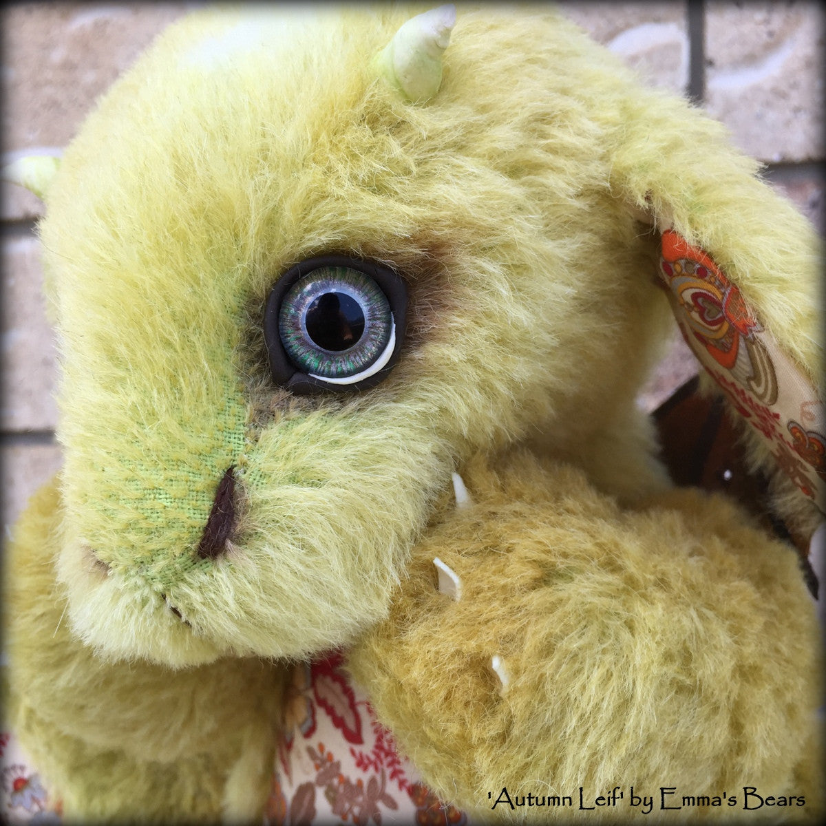 Autumn Leif DRAGON - 15in MOHAIR Artist Baby Dragon by Emmas Bears - OOAK